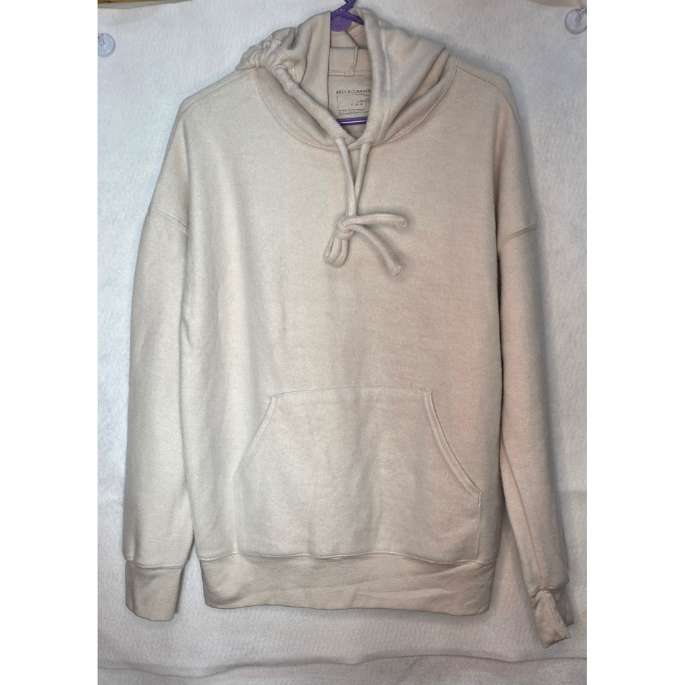 Bella Canvas Los Angeles Oatmeal Beige Pullover Hoodie Sweatshirt Medium NWT